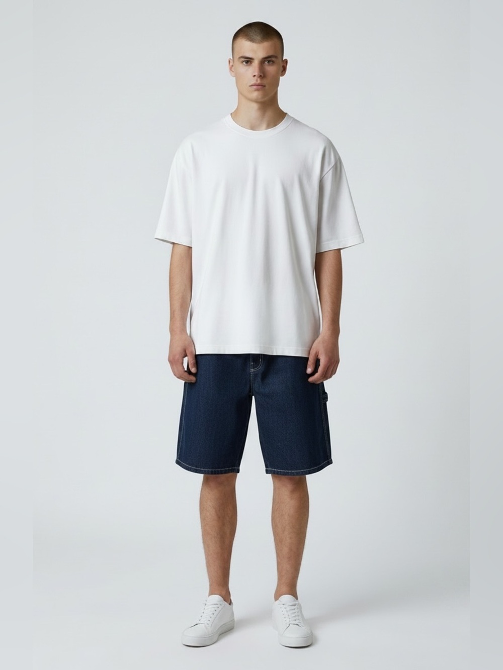 Vintage South Pole Navy Cargo Shorts with Contrast Stitch